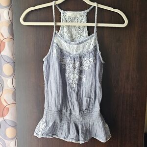 Love Culture Blue Lace Trim Camisole